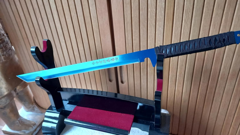 Ninja Schwert Technicolor Blau Scharf – Bild 1