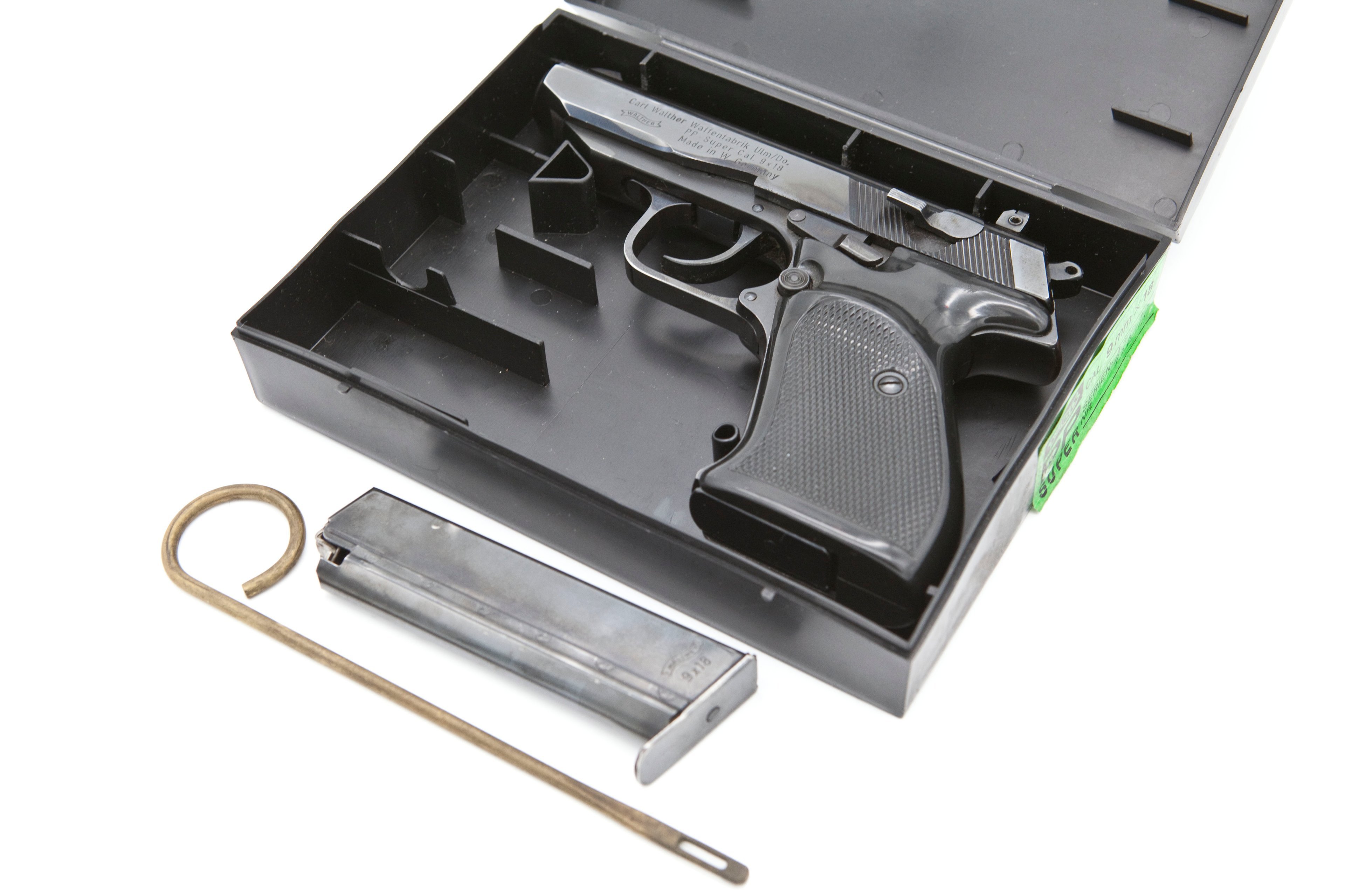 Walther PP Super 9×18 Police – mutmaßliche Behördenwaffe Polizei Rheinland-Pfalz – Originalbox – Bild 1