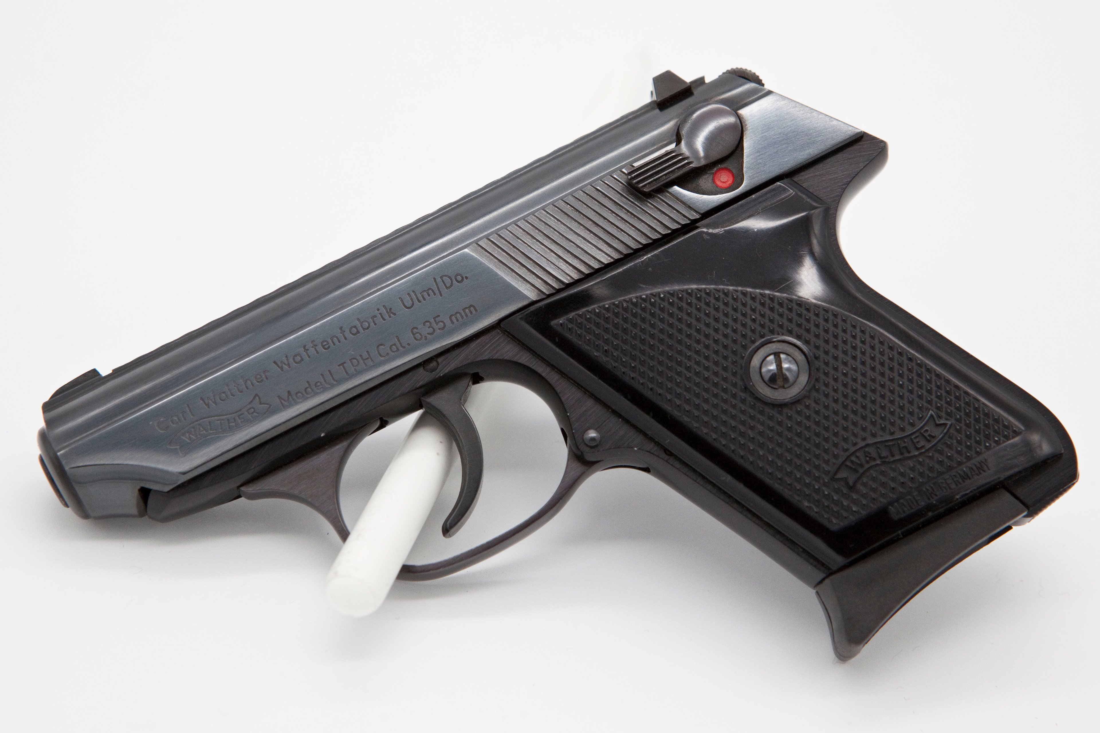Walther TPH, Kaliber 6,35 mm Browning – frühe Ulmer Fertigung, Beschuss 1972 – Bild 1