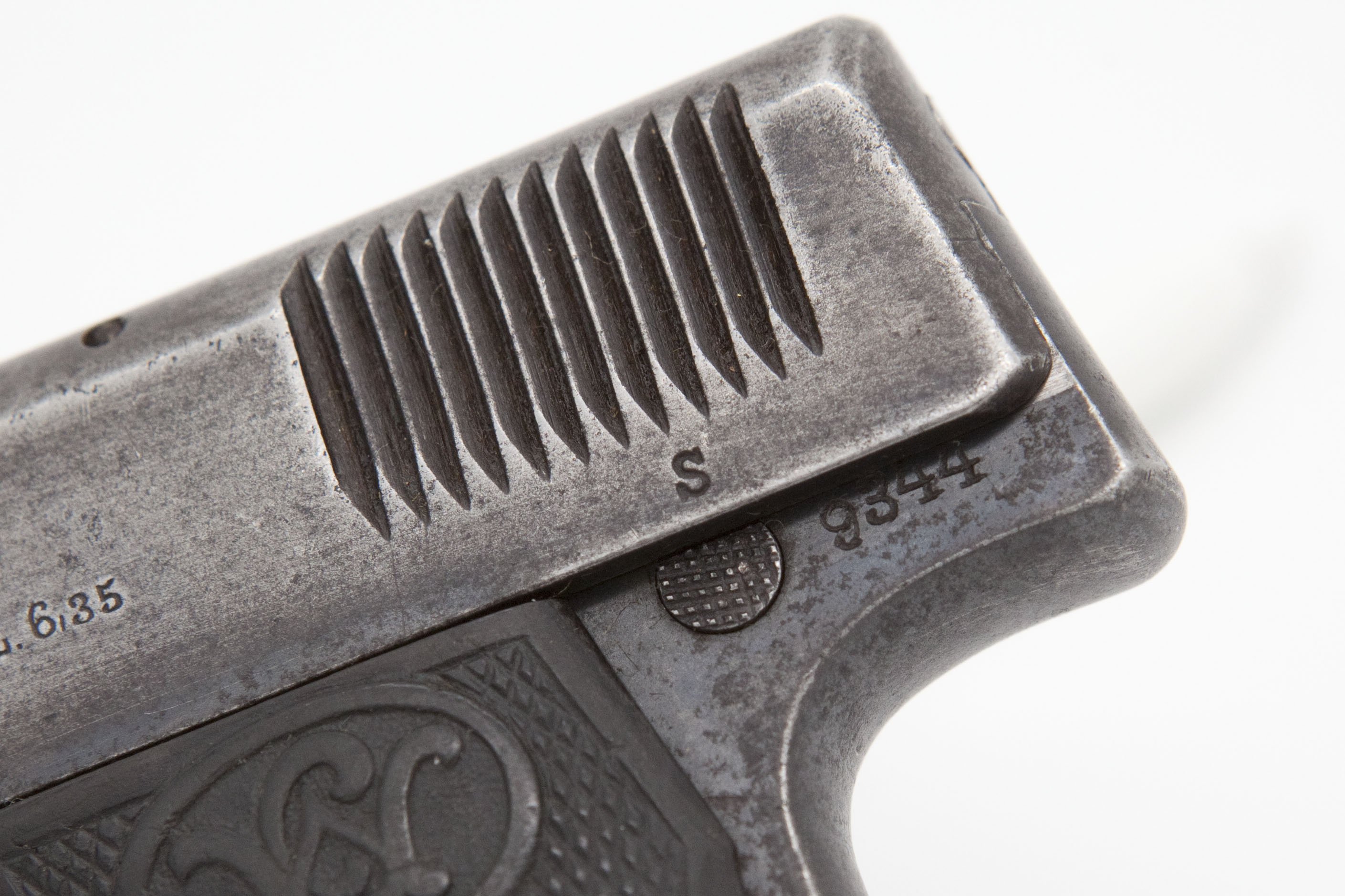 Walther Modell 1, Kal. 6,35 mm Browning – frühe Ausführung, SN 9344 – historisches Sammlerstück – Bild 3
