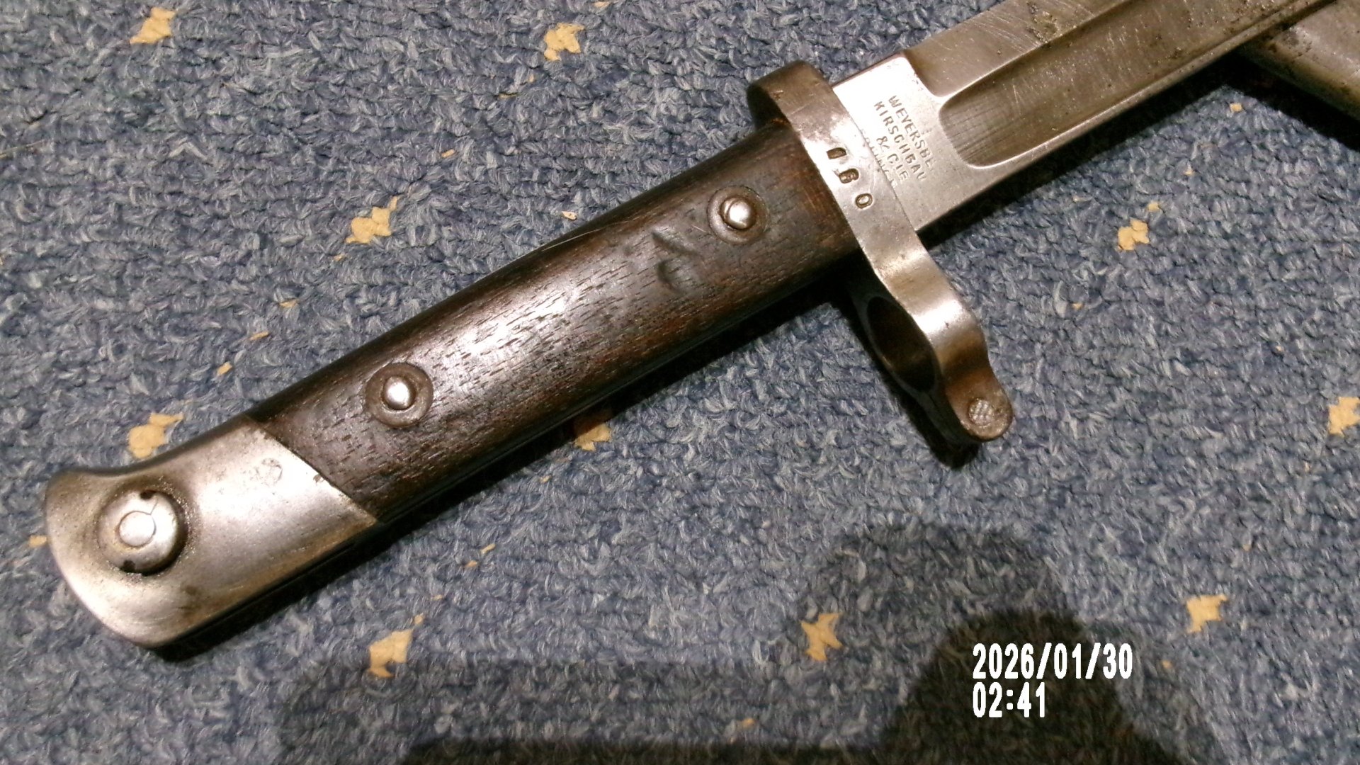 Notbajonett Ersatzseitengewehr Österreich M1888 deutsche Fertigung W17 Bajonett Feldgrau Selten – Bild 6