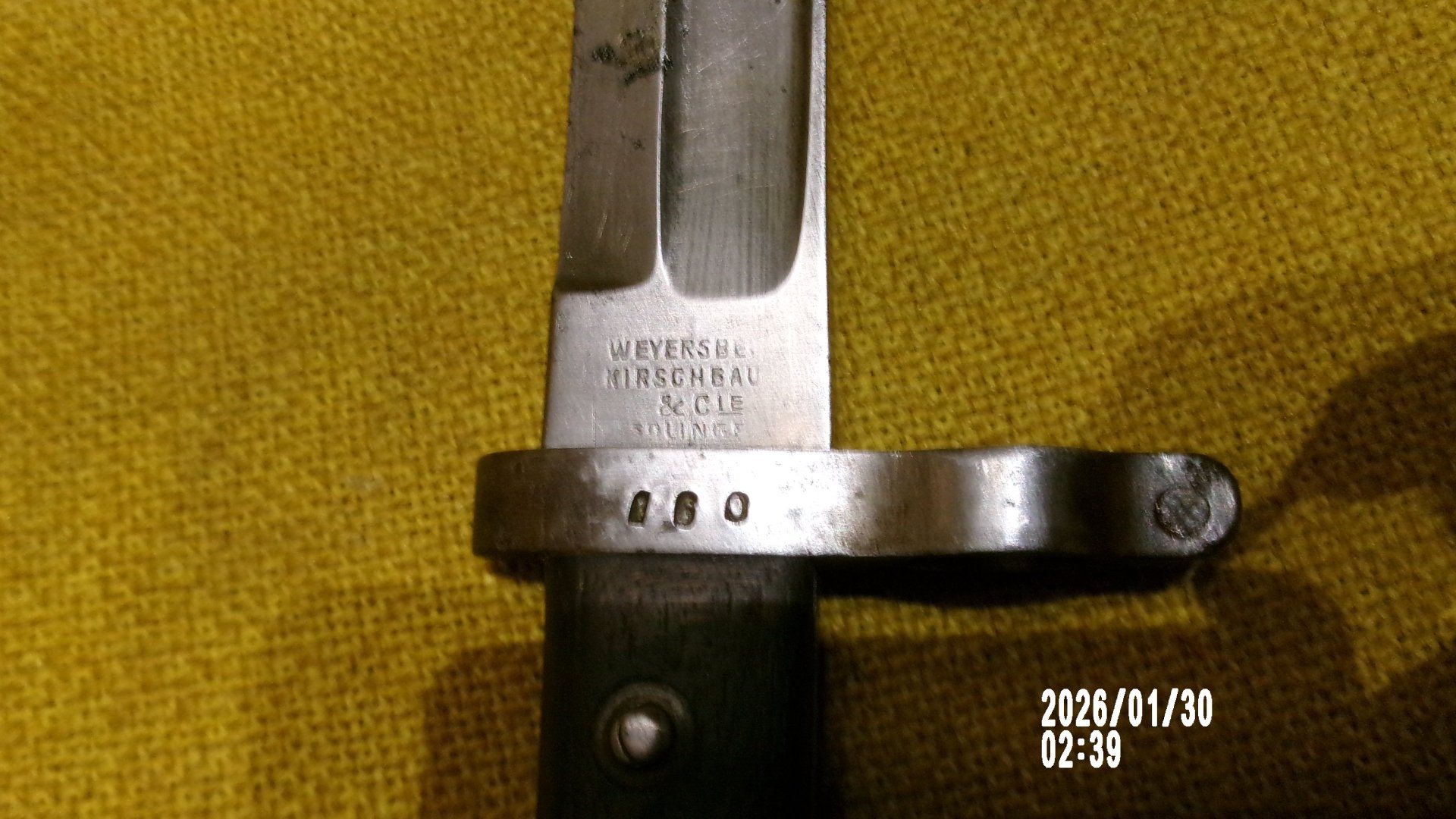 Notbajonett Ersatzseitengewehr Österreich M1888 deutsche Fertigung W17 Bajonett Feldgrau Selten – Bild 4