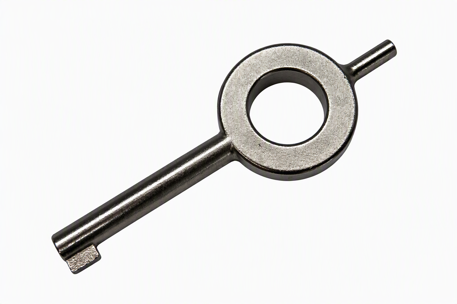1x Universal Ersatzschlüssel Handschellenschlüssel Double Lock Nickel Plated NEU – Bild 1