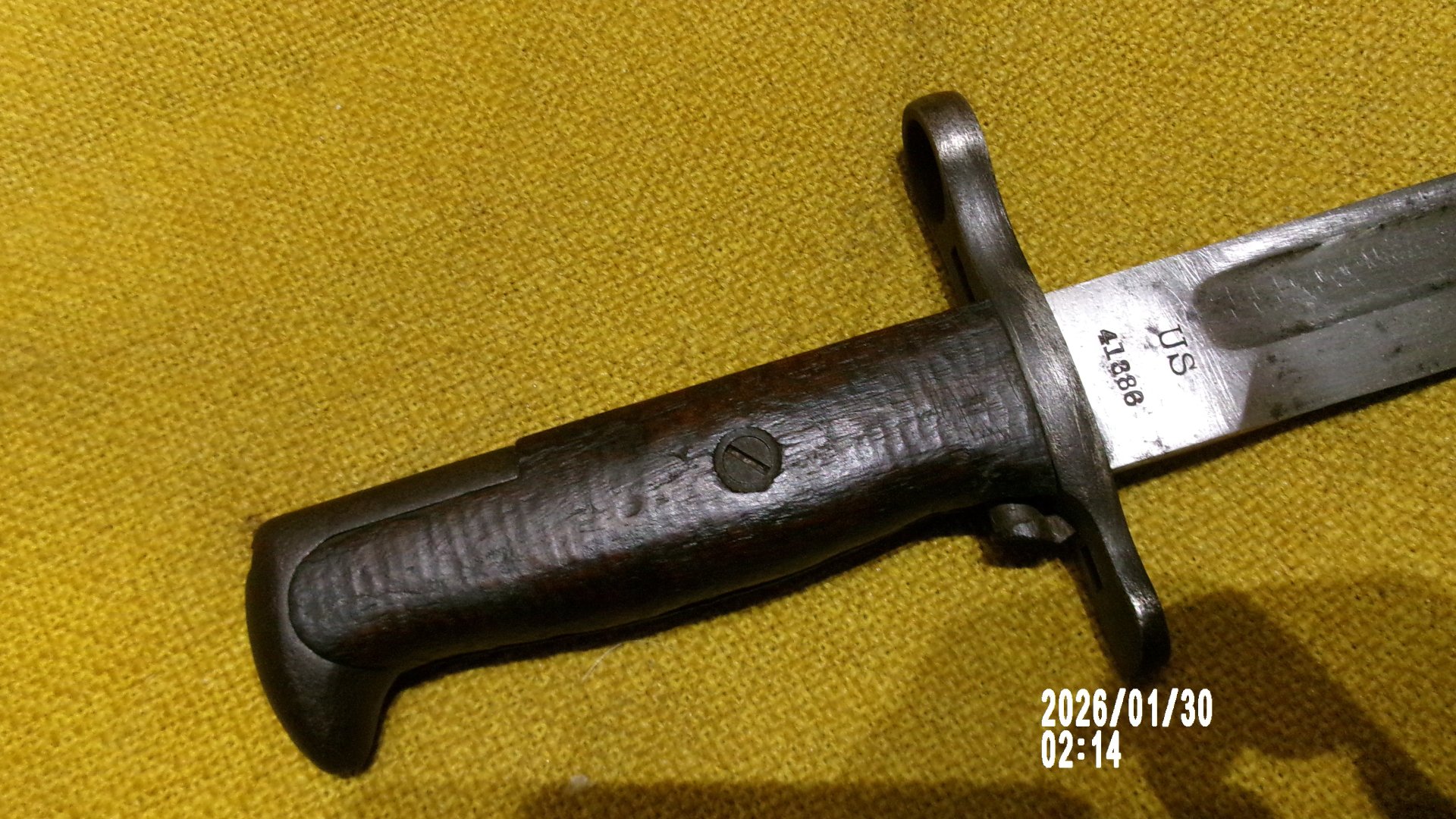Original frühes US Springfield Bajonett M1905 lang, von 1906, aus dem 1 WK, erste Produktion – Bild 4