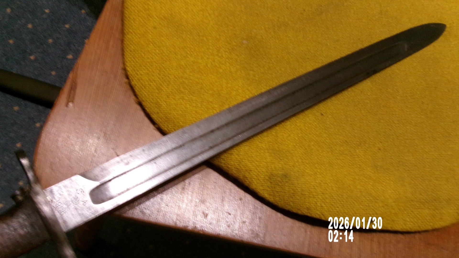 Original frühes US Springfield Bajonett M1905 lang, von 1906, aus dem 1 WK, erste Produktion – Bild 5