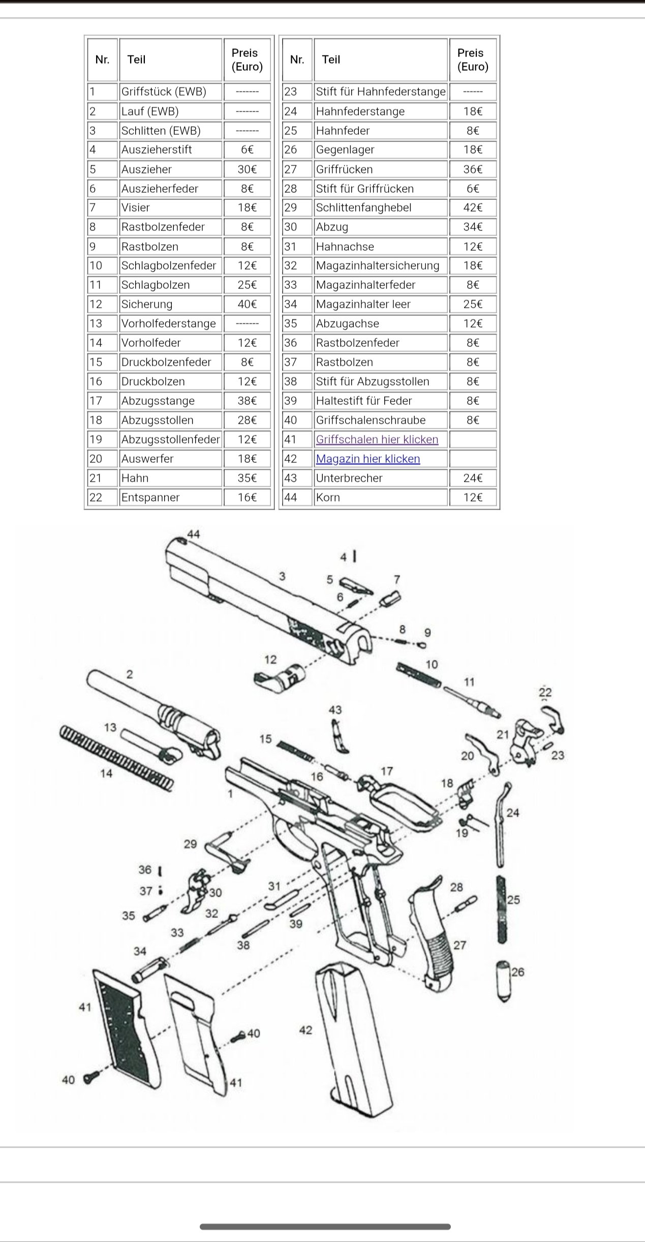 Mauser Da 90 Ersatzteile – Bild 1