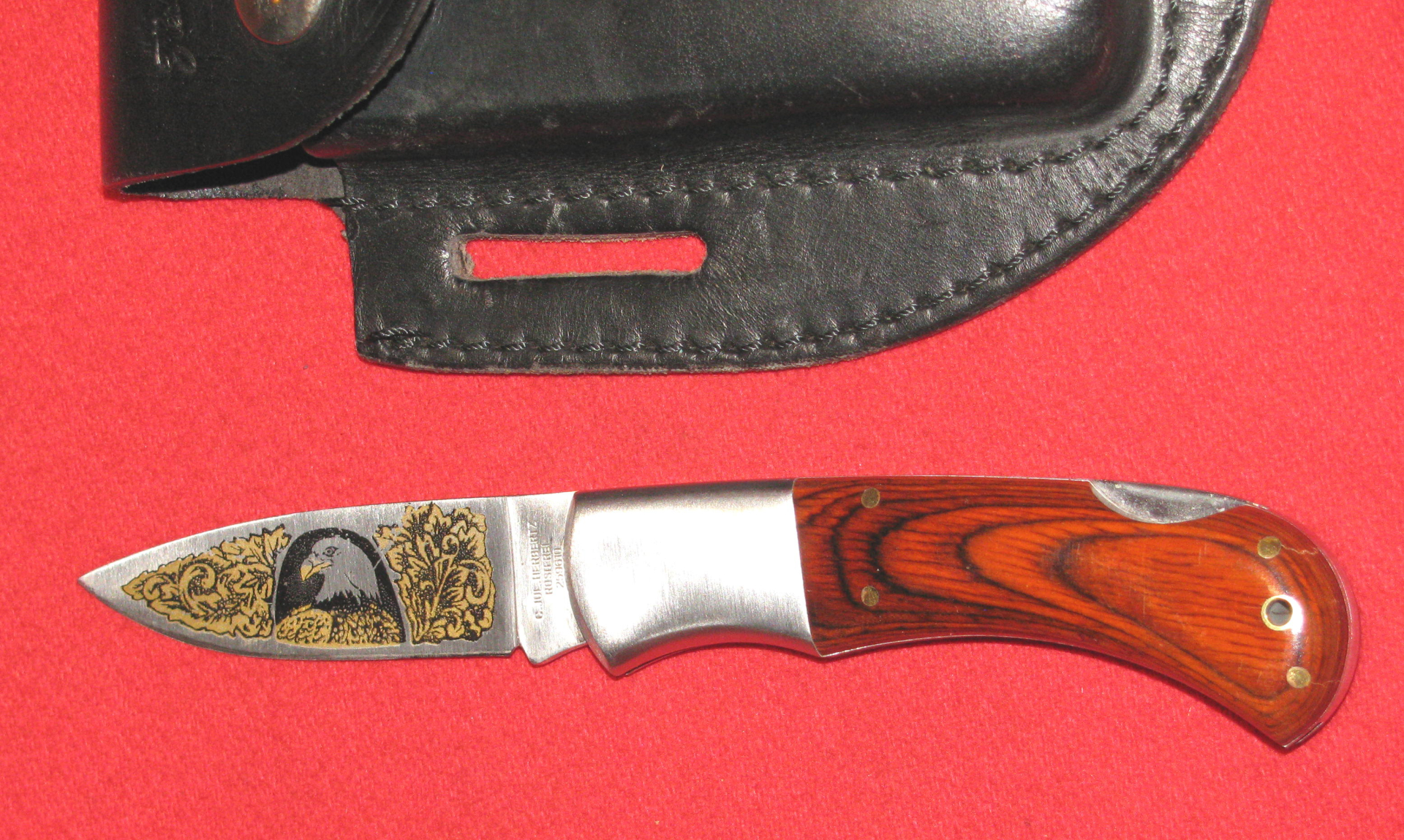 Taschenmesser mit Ledertasche, beides von HERBERTZ – Bild 2