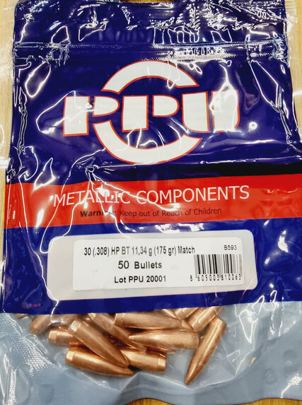 .308/175grs HPBT Match PPU Geschosse 100 Stk. B-593 # SSZ Berka – Bild 1