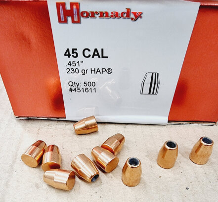 .45/230grs HAP Hornady Geschosse 500 stk #451611# SSZ Berka – Bild 1