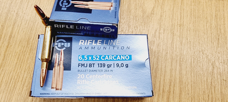 6,5x52 Carcano/139 grs. FMJBT PPU 20 stk. A-208 # SSZ Berka – Bild 1
