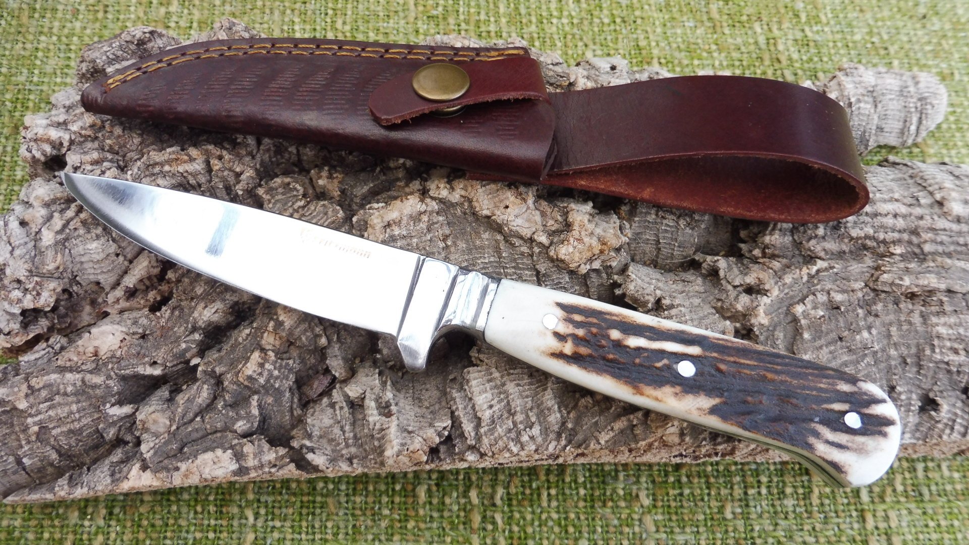 Jagdnicker Mit Lederscheide 440c Stahl TOP Neu ****** einfach mal ansehen***************** – Bild 1