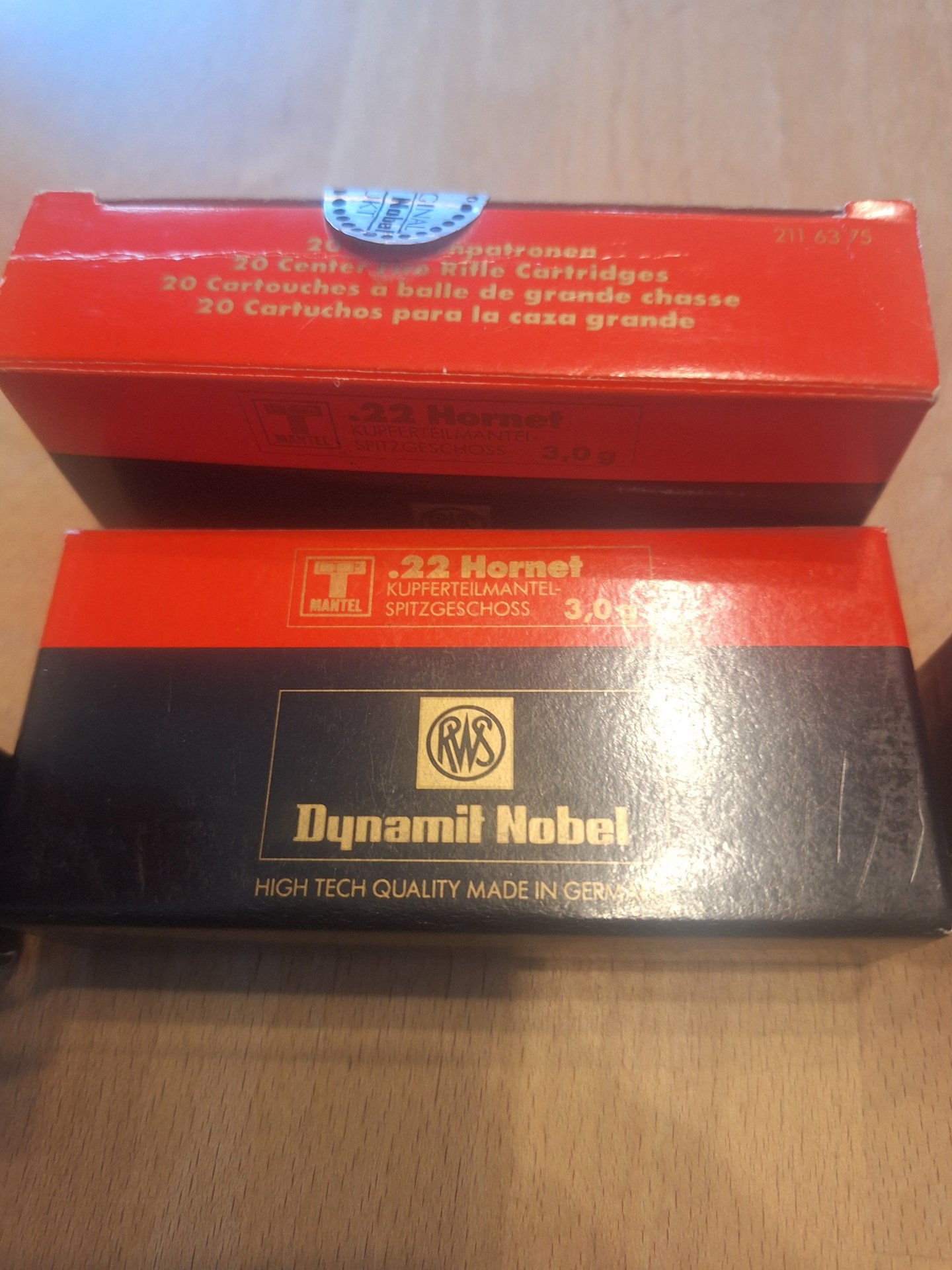 Munition .22 Hornet RWS Teilmantel – Bild 1