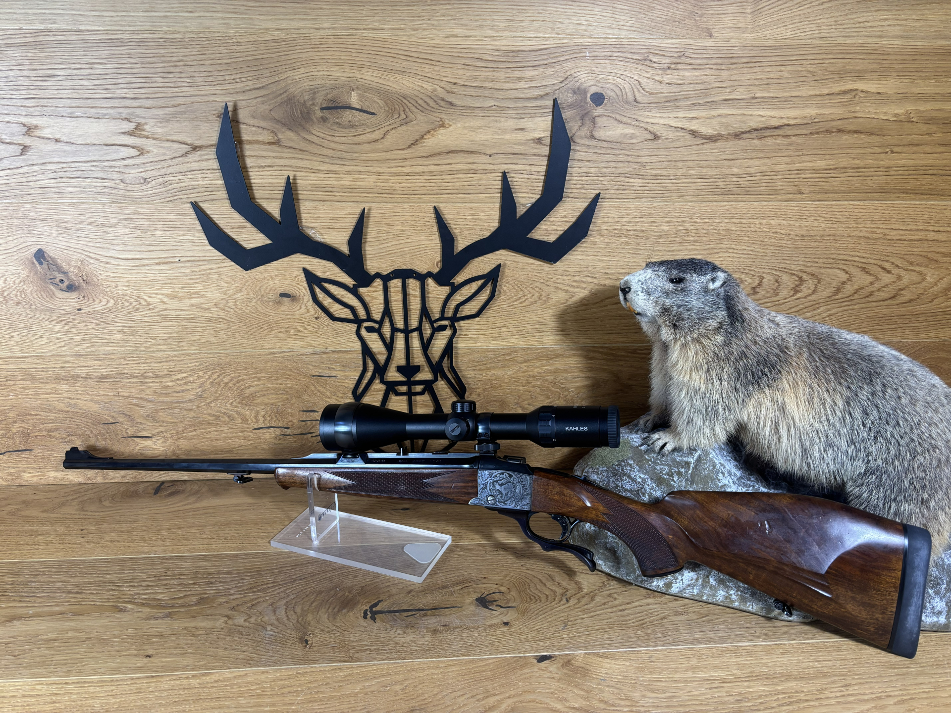 Ruger No. 1 - Kal. 308Win - Kahles Helia 2-10x50 - Gravur Reh / Gams Waffen Schlemmer Ingolstadt – Bild 1
