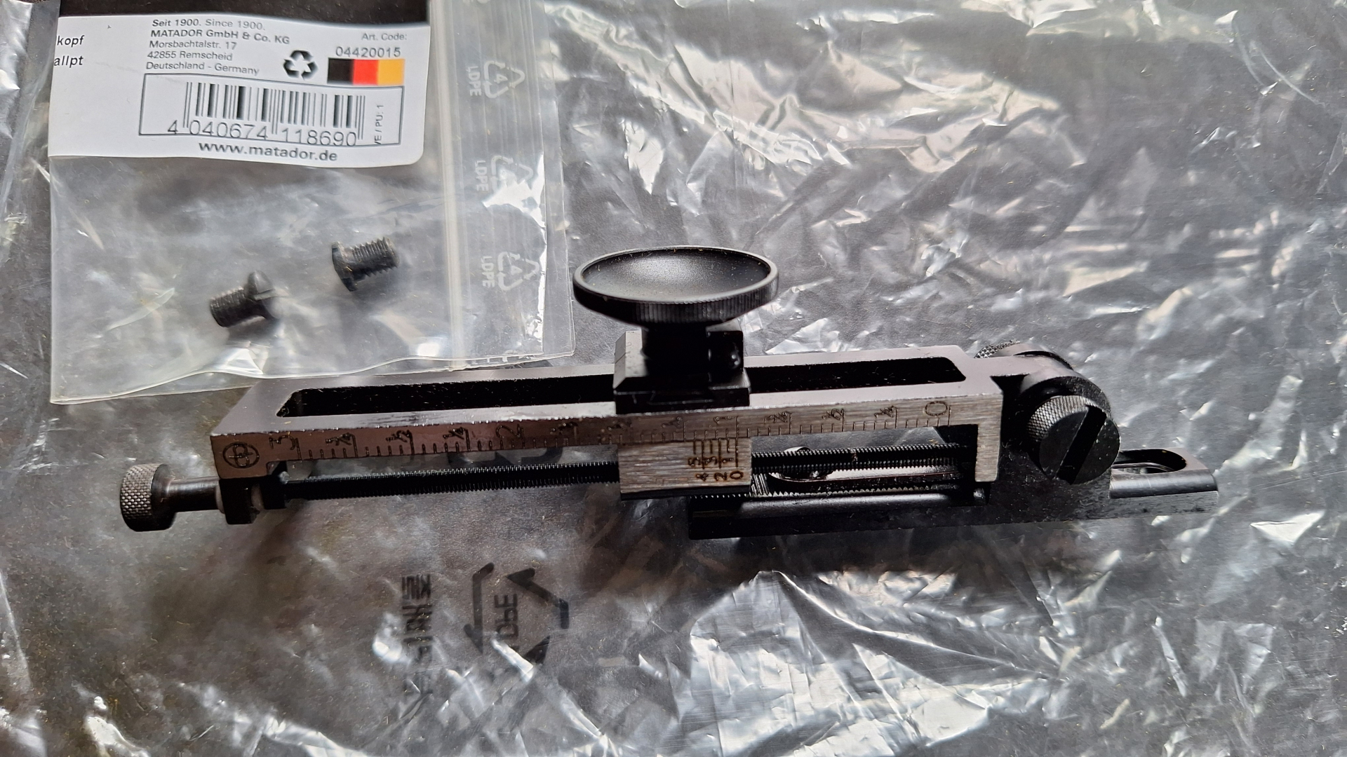 Western/Vorder-/Hinterlader, : Pedersoli Universal Long Range Leitspindel Diopter USA 430, neuwertig – Bild 3