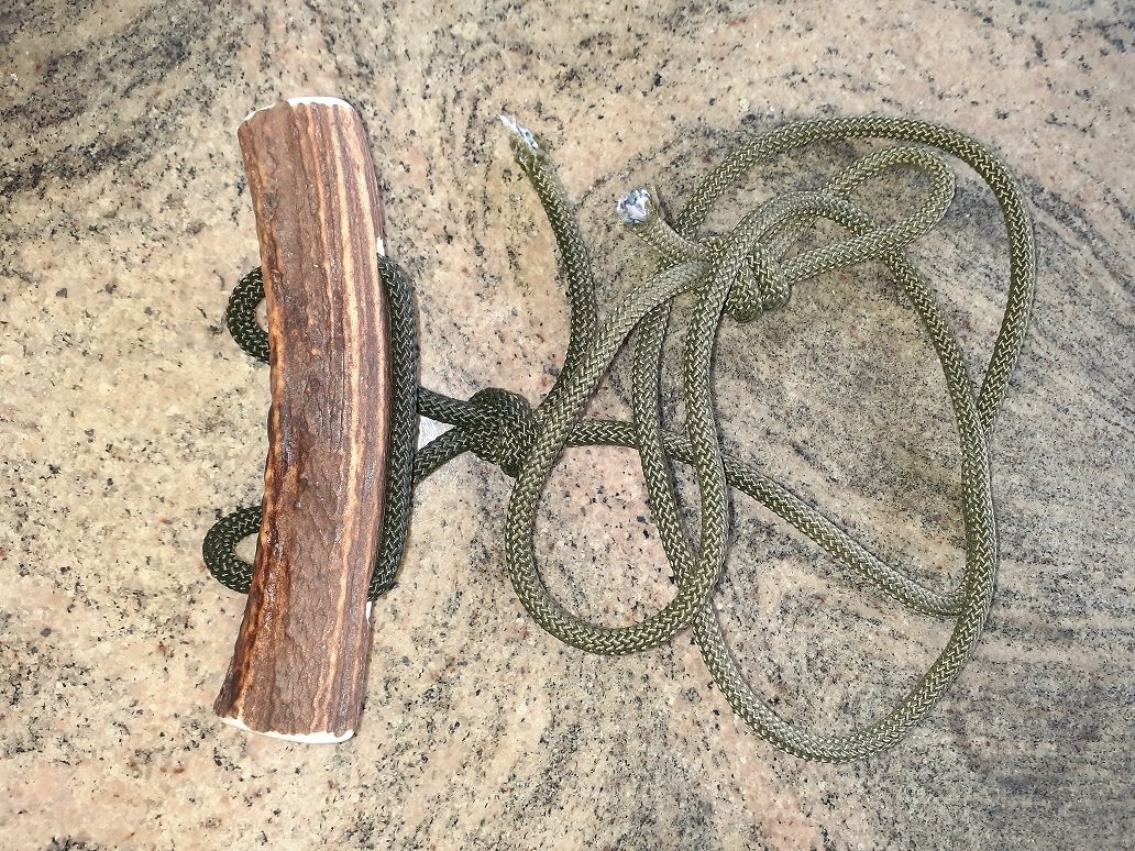 Bergehilfe, Griff aus Hirschgeweih, Zughilfe – Bild 1