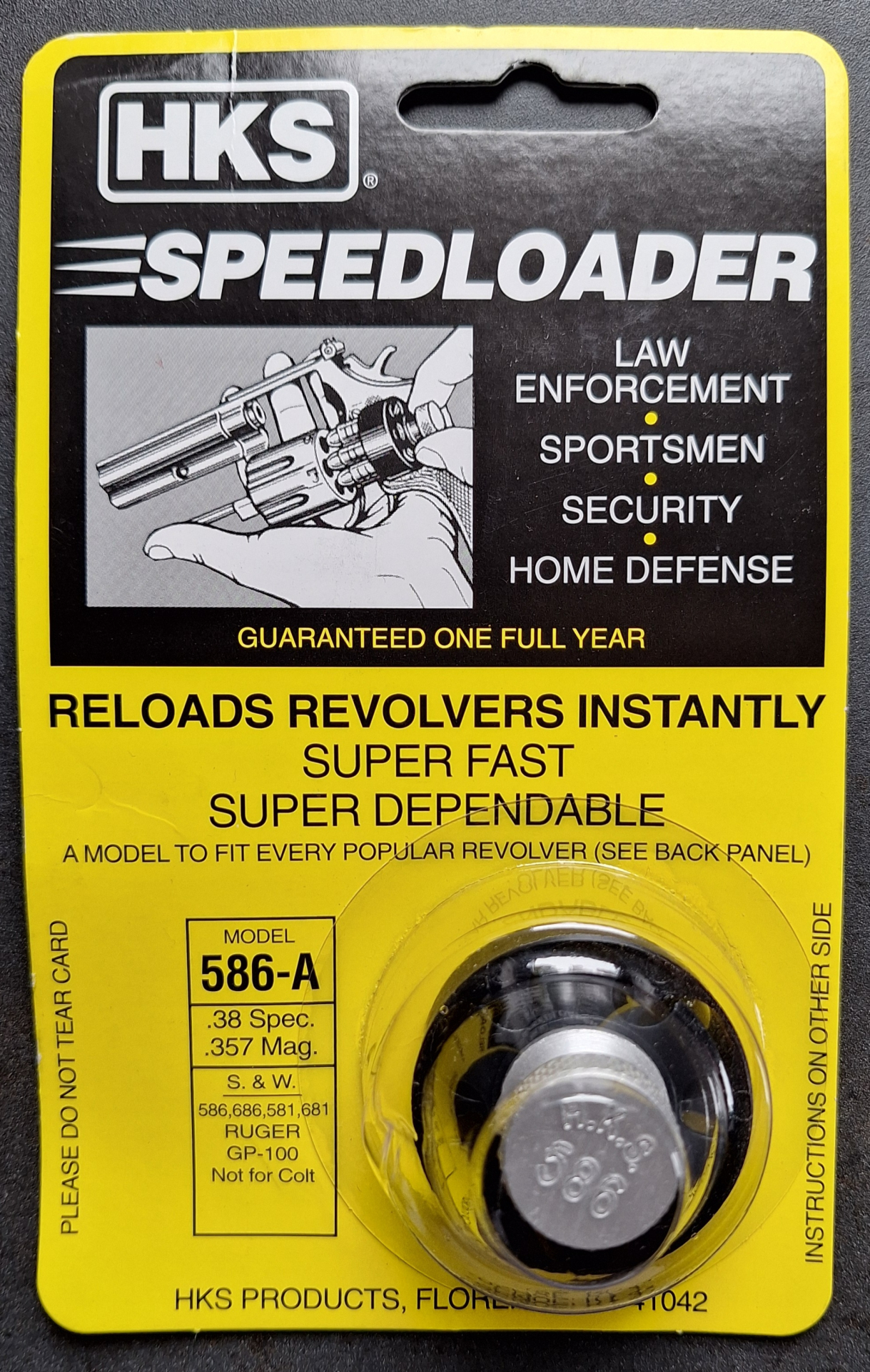 H.K.S. 568-A Speedloader/Jetloader .38Sp./.357Mag. für S.&W.586,686,581,681, Ruger GP-100, NEU – Bild 2