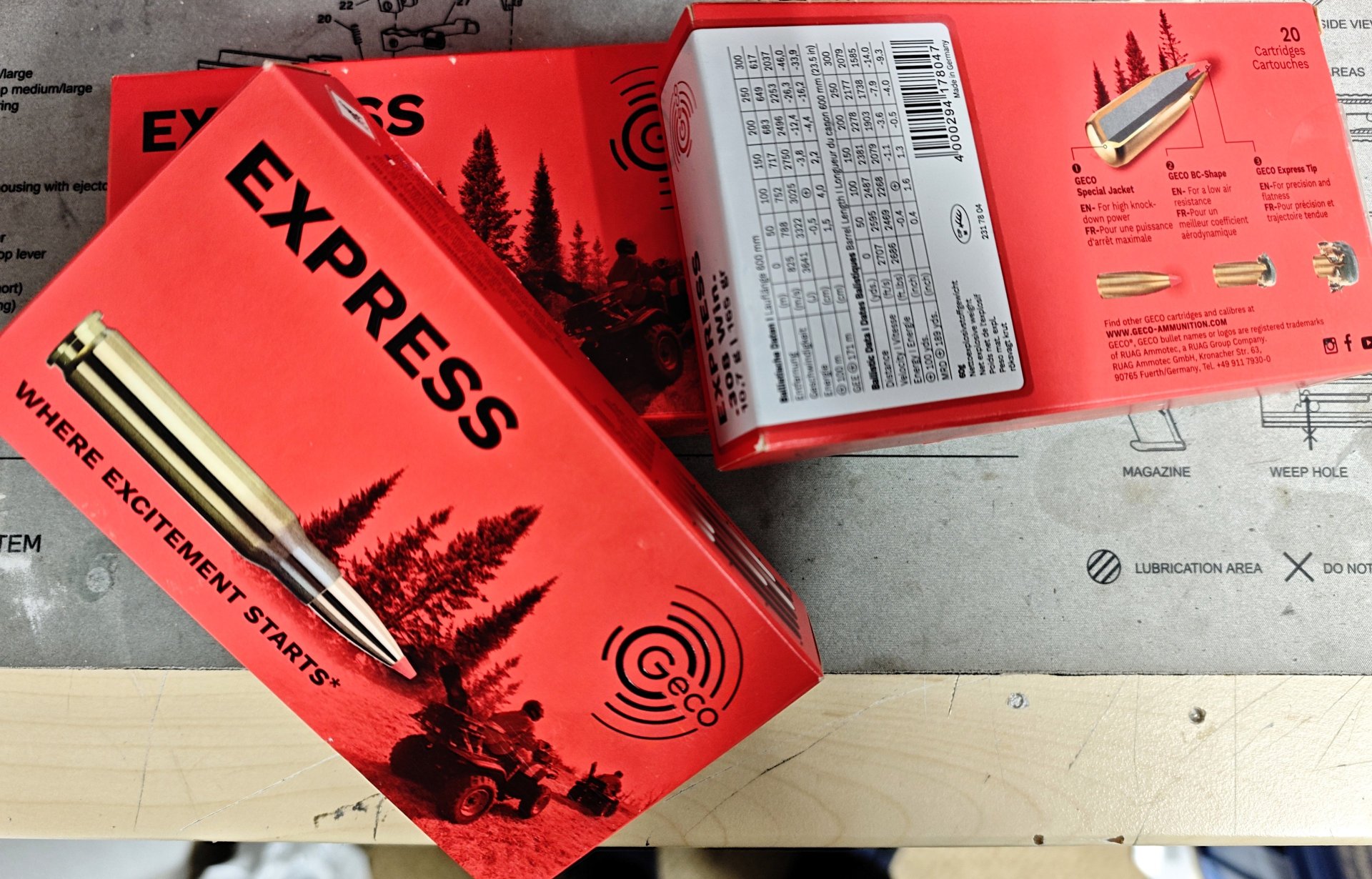 Geco .308 Win. Express 10,7g/165grs. 60Stk – Bild 1