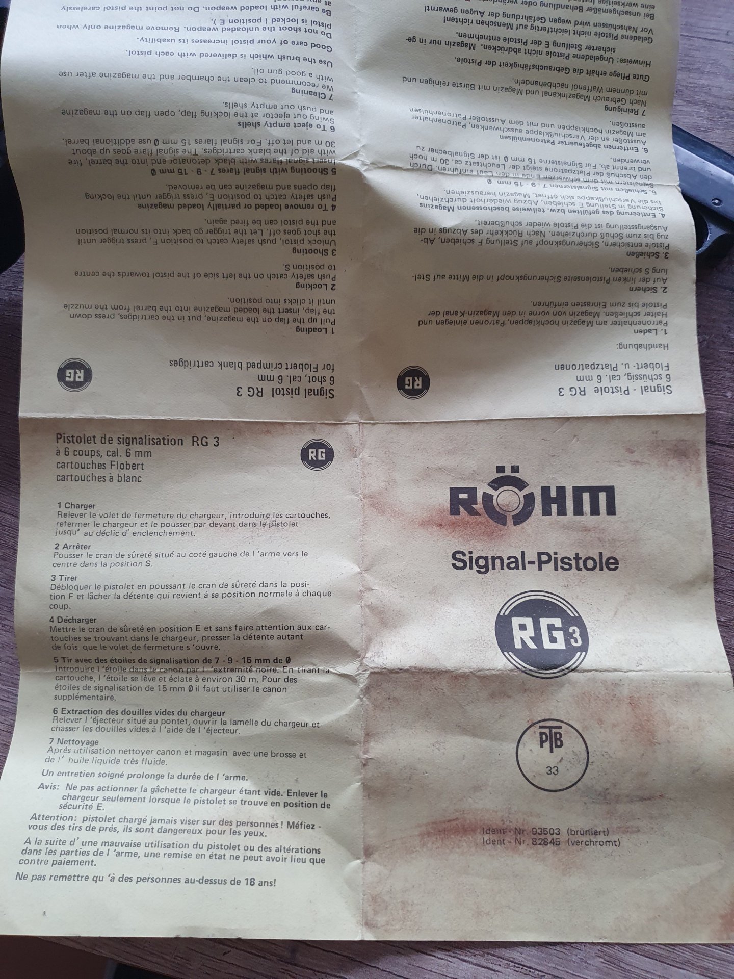 Röhm Signal-Pistole RG 3 – Bild 1