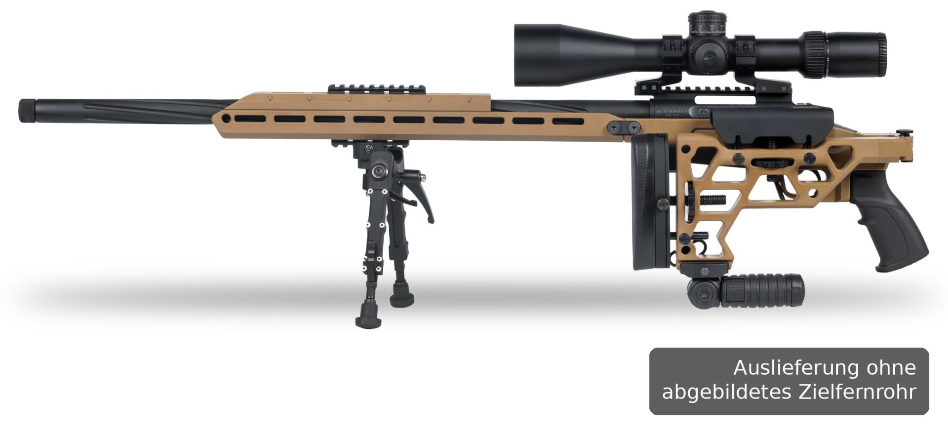 Huglu Ovis G2 Long Range Repetierbüchse | .308 Win | 66 cm | Coyote Tan | Klappschaft | Neu – Bild 1