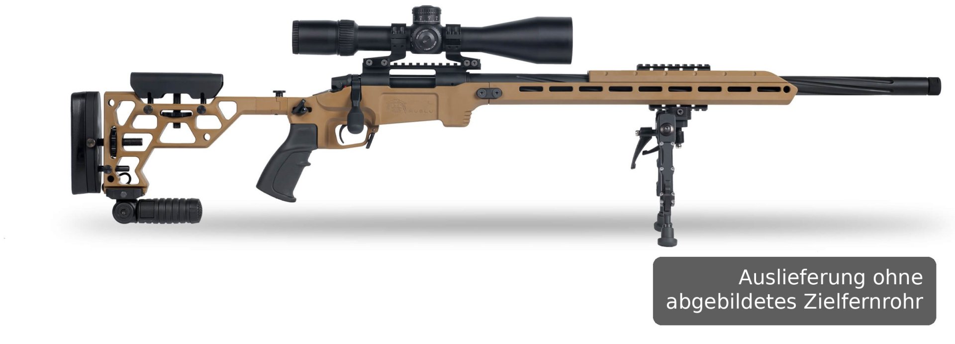 Huglu Ovis G2 Long Range Repetierbüchse | .308 Win | 66 cm | Coyote Tan | Klappschaft | Neu – Bild 3