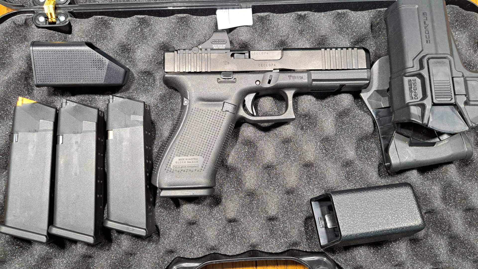 Glock 21 Gen.5 MOS .45ACP; Holosun SCS-MOS-GR; FAB -Holster; Koffer; Zubehör – Bild 3