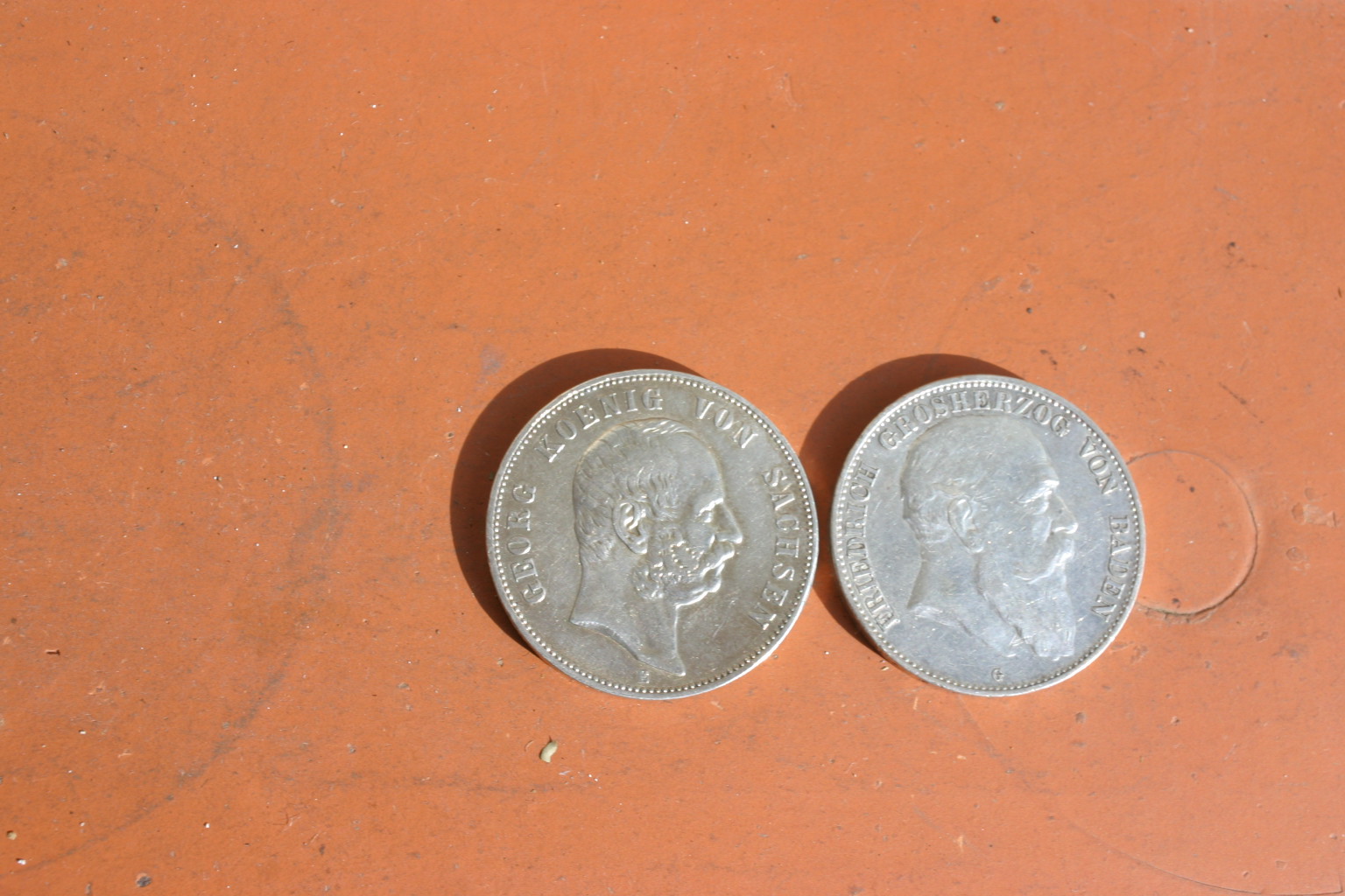 Silbermünzen 5 Reichsmark Sachsen-Baden – Bild 1