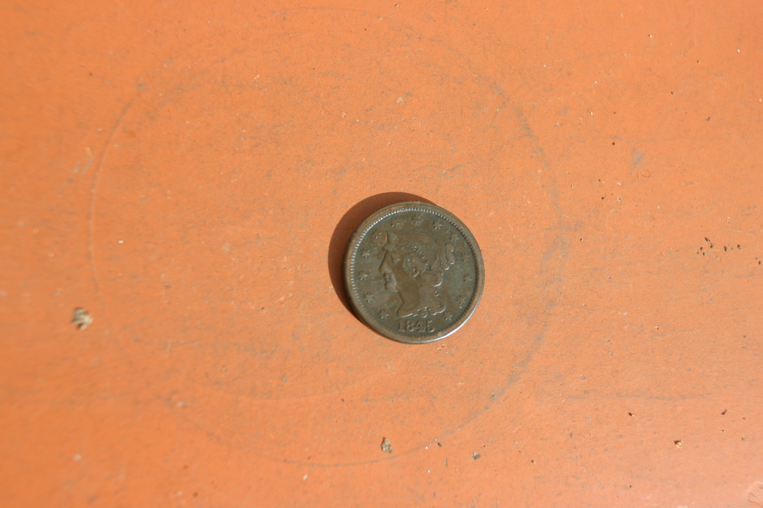 Münze 1 Large Cent USA Liberty Head v 1845 – Bild 2