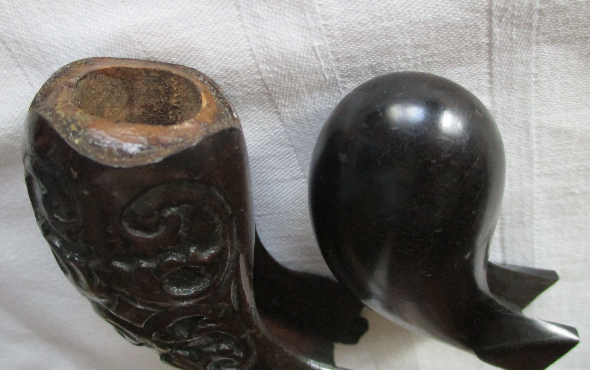 2 x Original antike Holzgriffe für Vorderlader – Pistolen Griffschalen Nussbaum – Bild 4