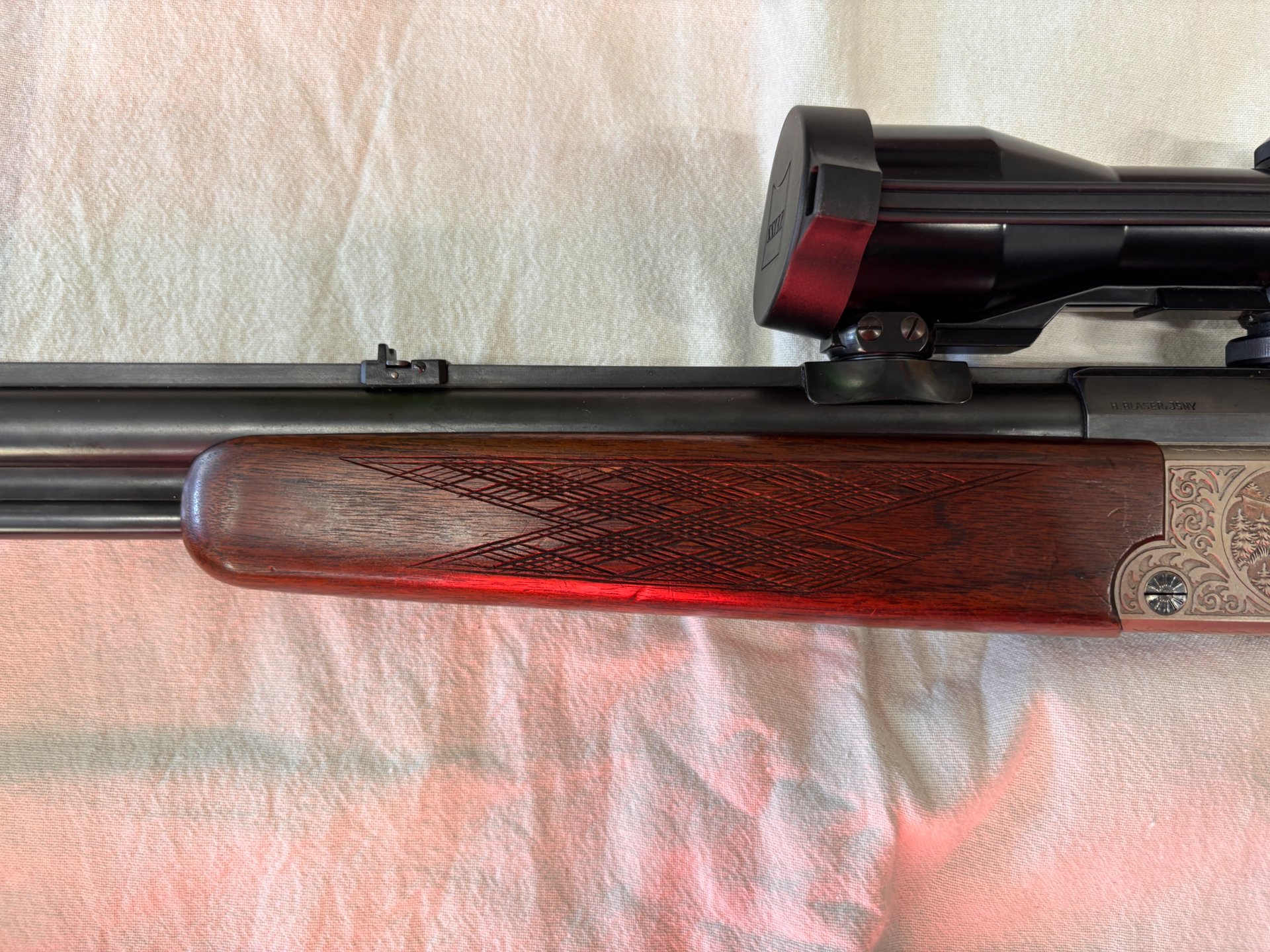 Blaser Bockbüchsflinte 12/70 & .222 Rem. mit Zeiss Divari Z 1,5-6 x 42 – Bild 5