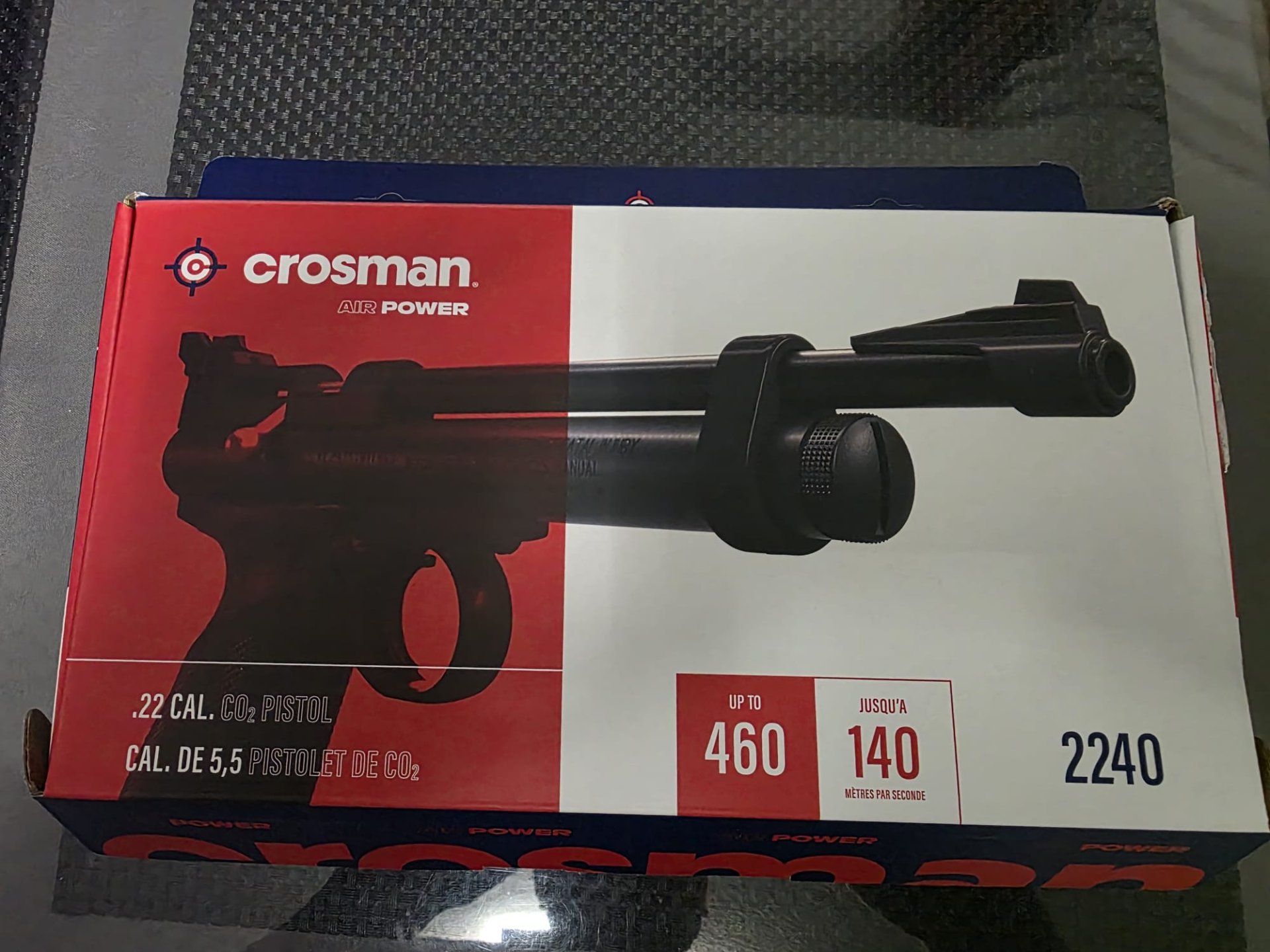LP Crosman 2240 Air Power 22CAL CO2 Pistole 5,5 mit CO2 Kartusche und Diabolos 5,5mm – Bild 3