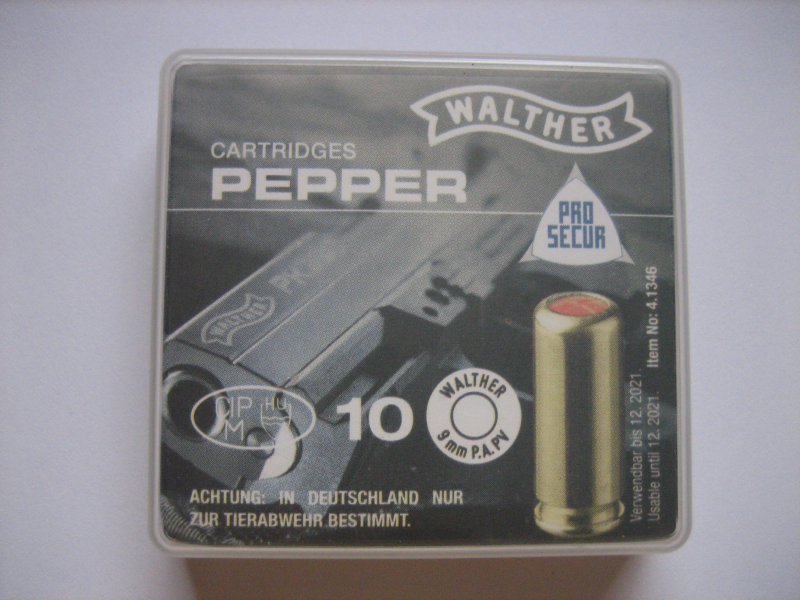 ** 10 Stk. Pfefferpatronen - WALTHER PEPPER - 9 mm - PA PV ** – Bild 1