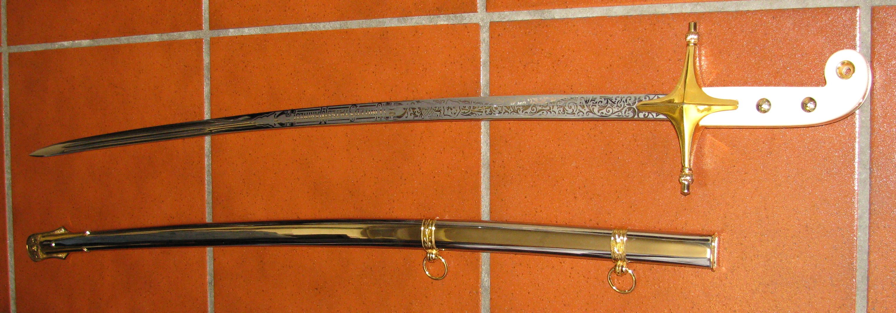 Säbel mit Metall - Scheide der United States Marine / TOP Zustand – Bild 1