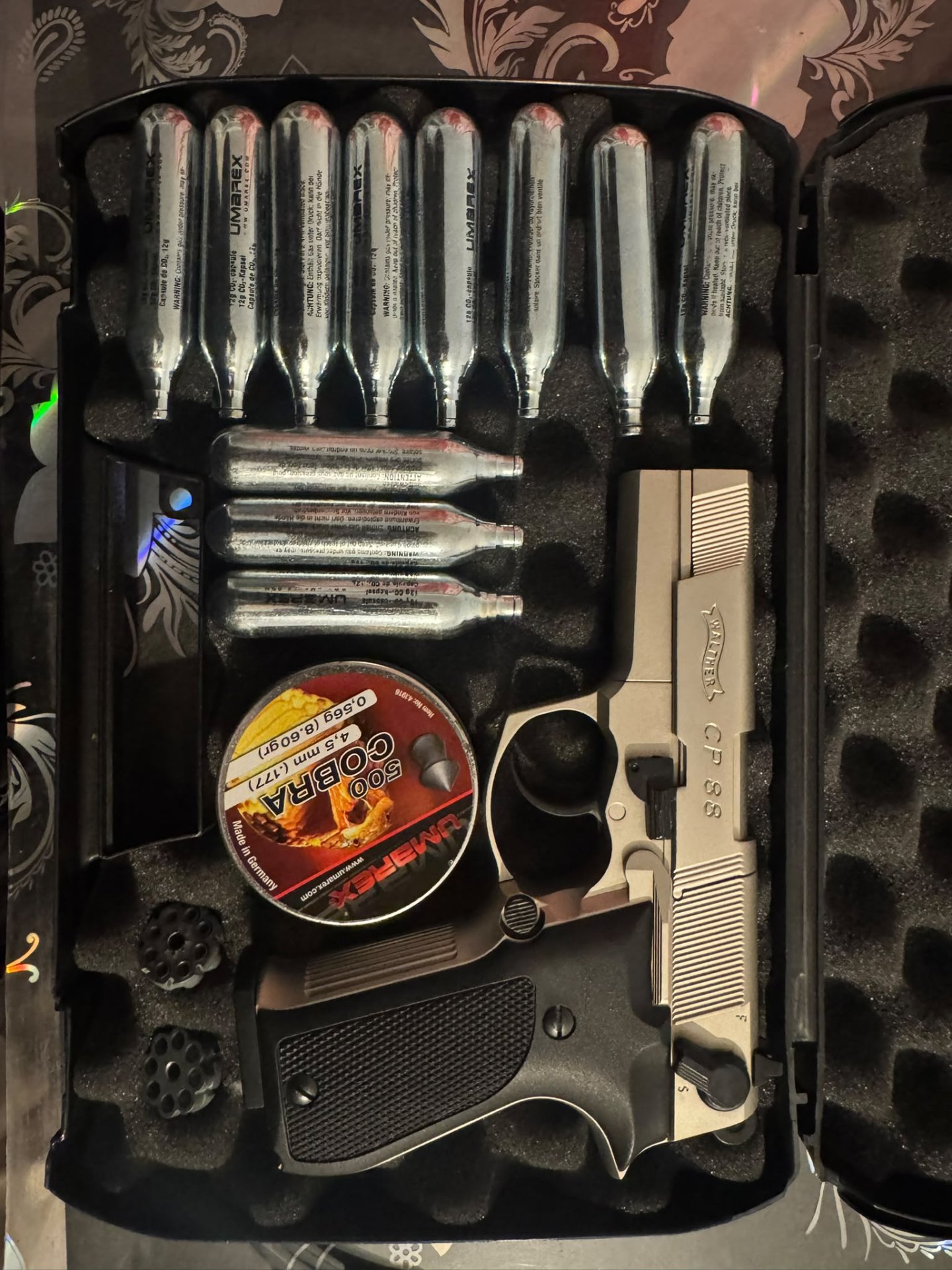 Walther CP88 Nickel 4,5 mm CO2-Pistole im Koffer mit Zubehör – Bild 3
