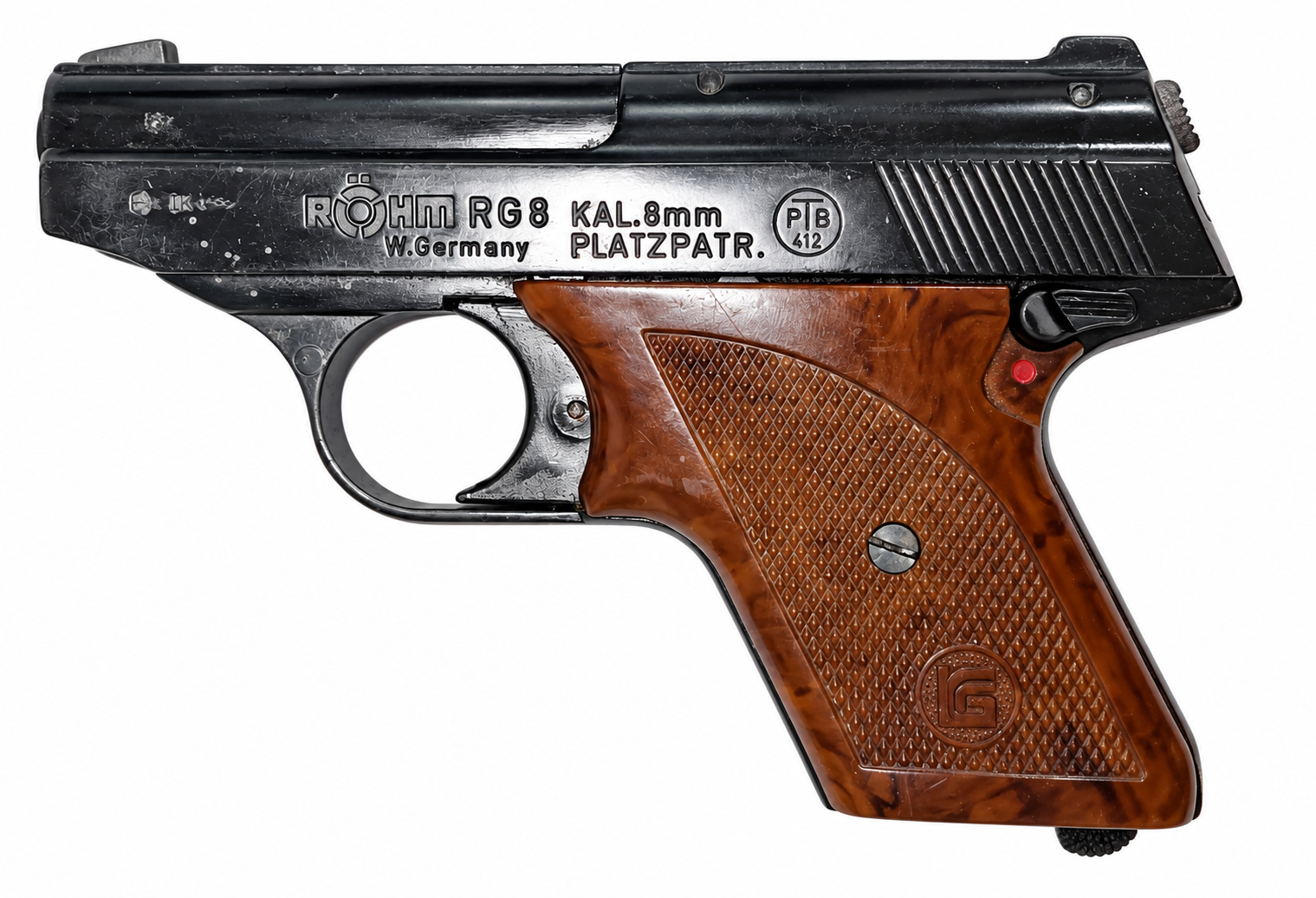 RÖHM RG8 – 8mm – PTB 412 – W. Germany 1989 – Alte Ausführung – ohne Magazin – Bild 1