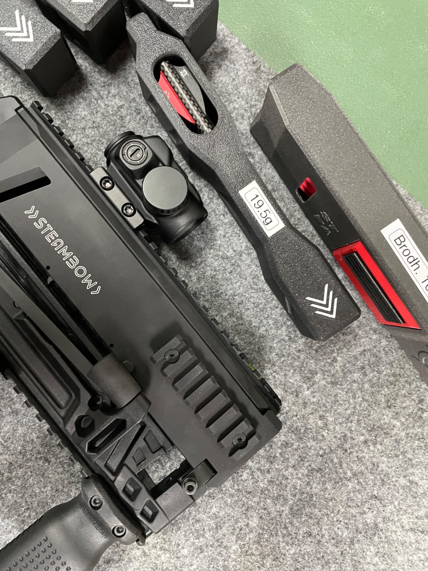 Steambow PD5, Red Dot, 5x Speedloader mit 25 Bolzen, 2x Wurfarm 75 u. 90er – Bild 5
