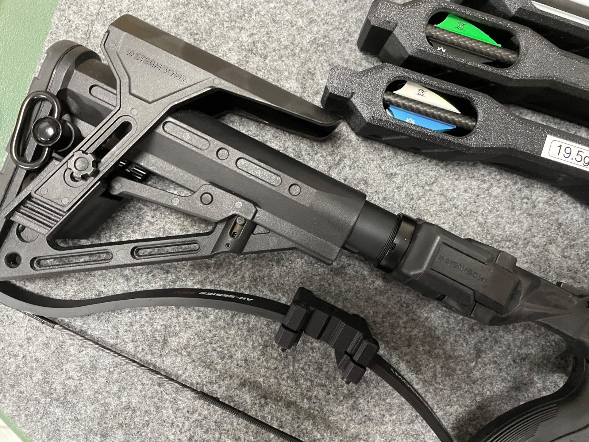 Steambow PD5, Red Dot, 5x Speedloader mit 25 Bolzen, 2x Wurfarm 75 u. 90er – Bild 8