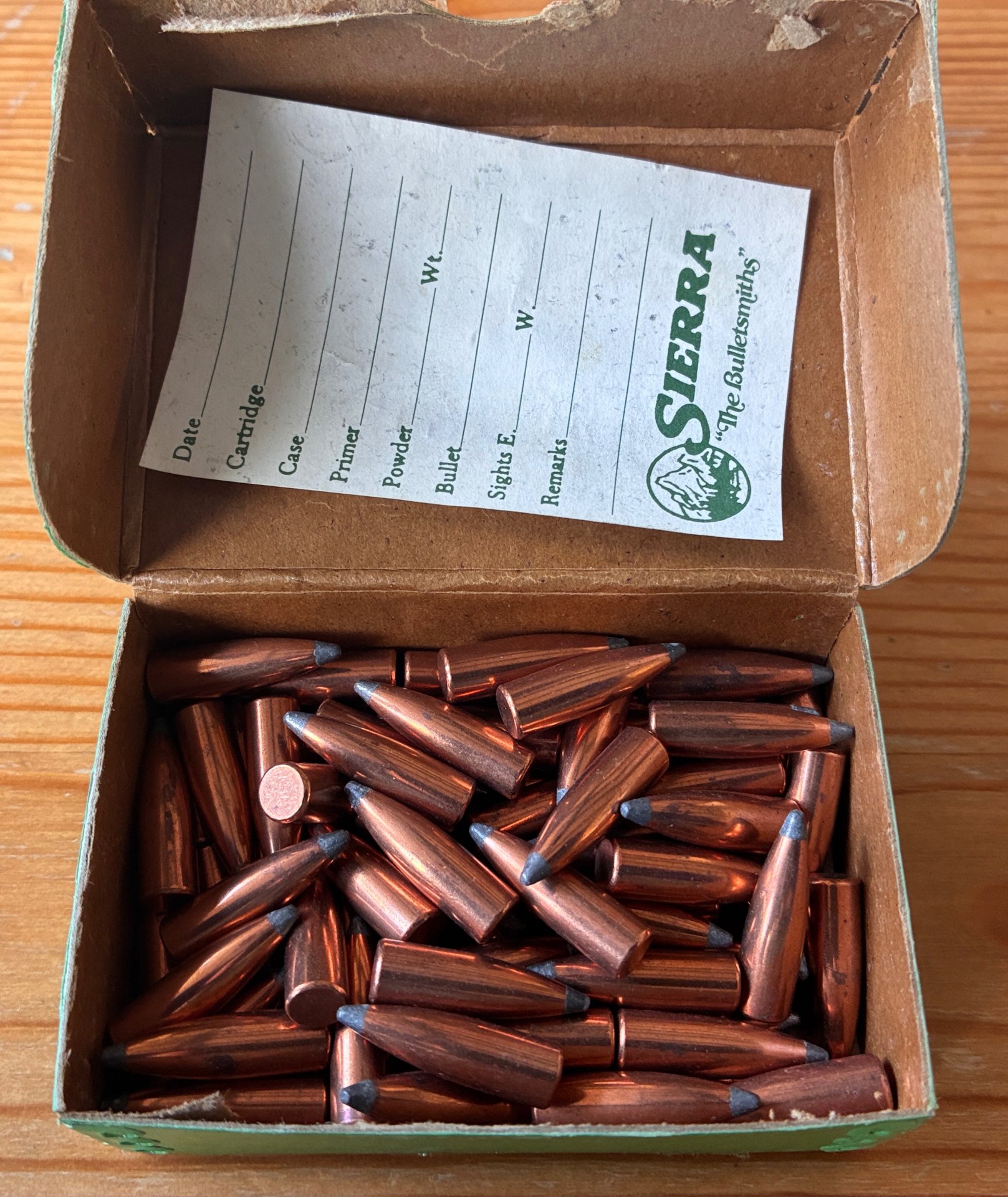 100 Stck Sierra Pro-Hunter Geschosse, Spitzer, 7 mm Cal., .284 Dia, 120gr Gewicht, Nr 1900 – Bild 1