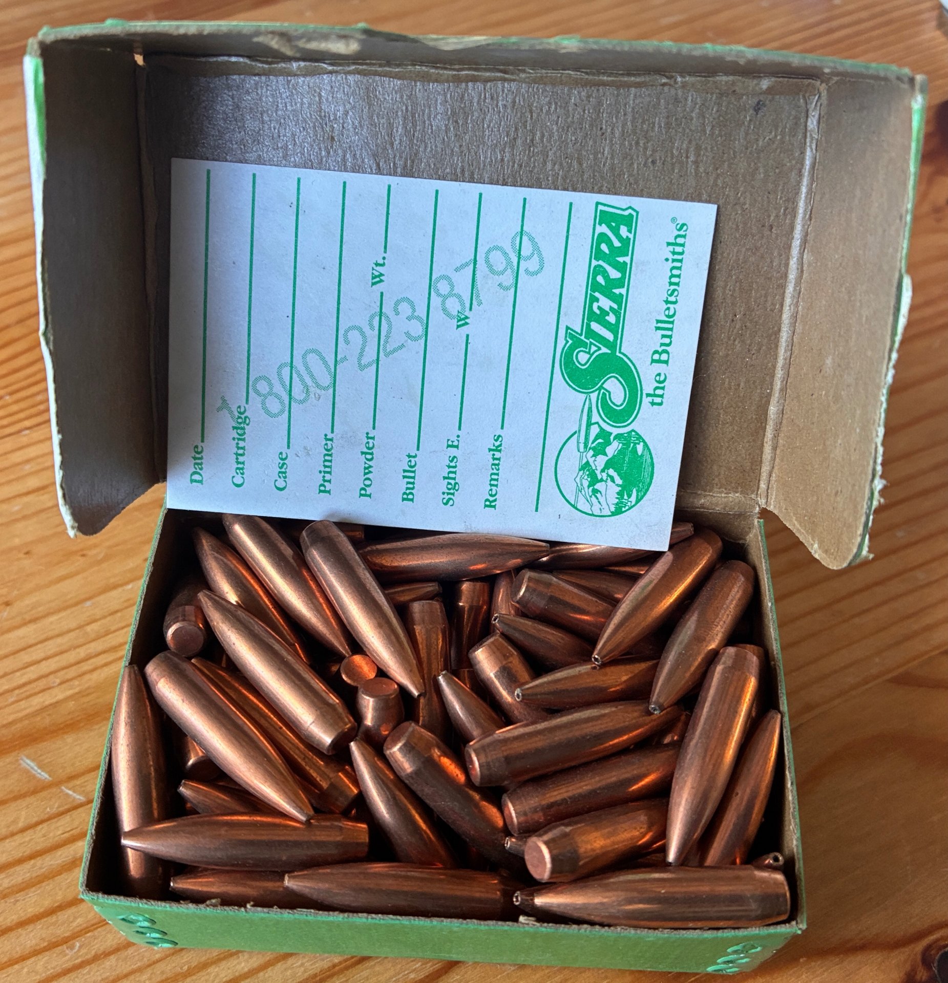 163 Stck Sierra Match King Geschosse, HPBT, 7 mm Cal., .284 Dia, 168gr Gewicht, Nr 1930 – Bild 1