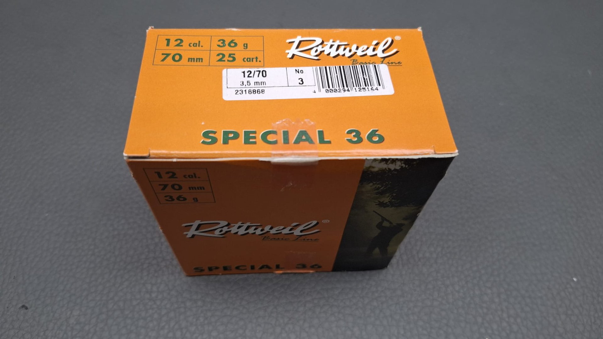 125 Rottweil Special 36 Schrotpatronen, 12/70 3,5mm – Bild 1