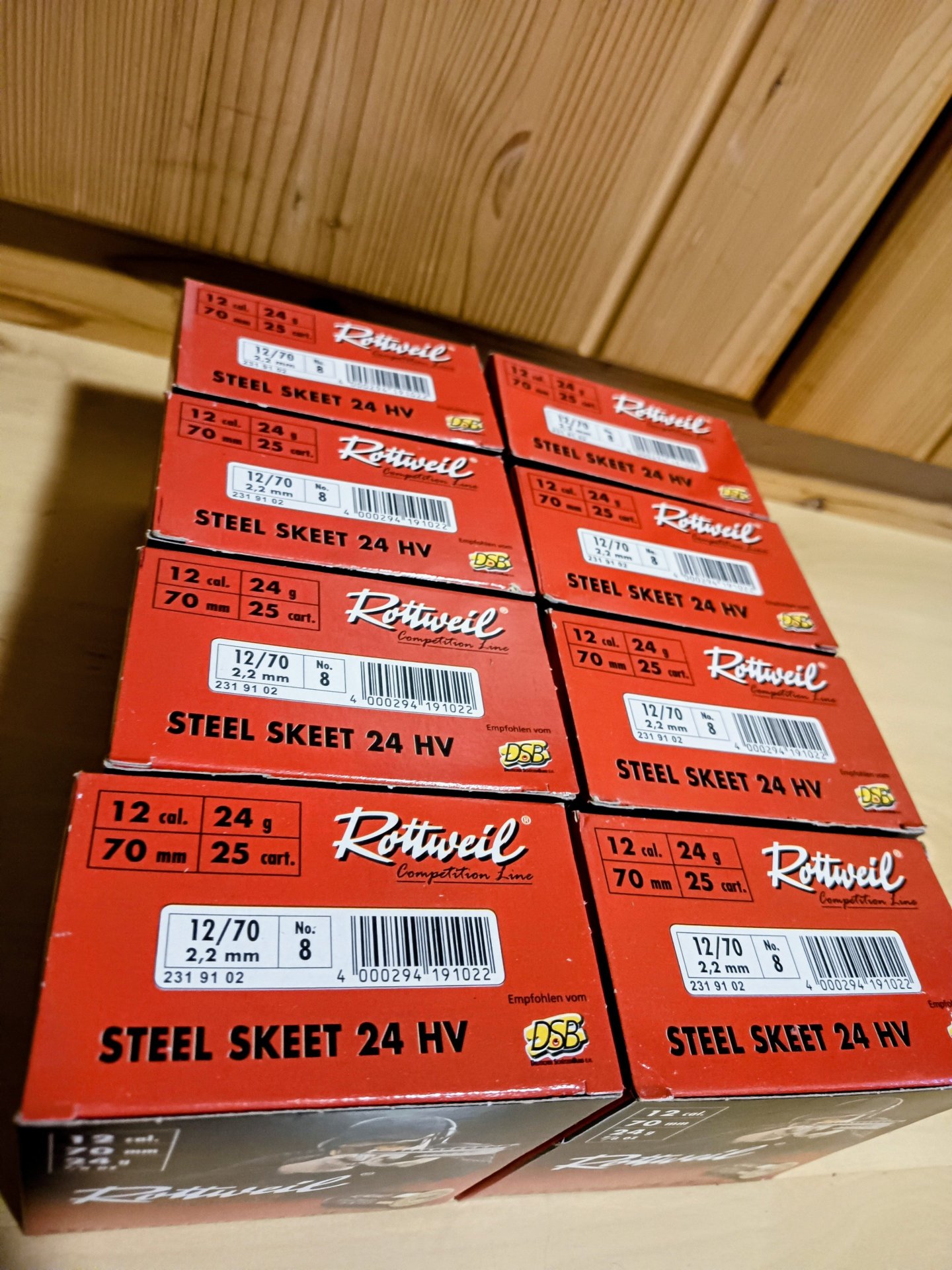 200 Schuss Rottweil Competition Line Steel SKEET 24 HV, Kaliber 12/70, 2,2mm – Bild 1