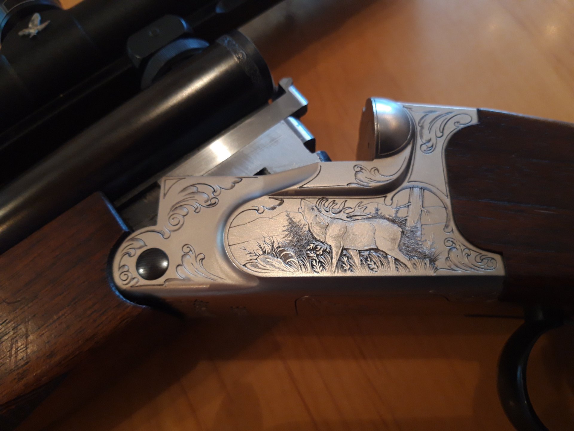 Krieghoff Drilling Plus, Swarovski LP 2,5-10x56, 9,3x74, 20/76 mit ESTL 5,6x52 R – Bild 2