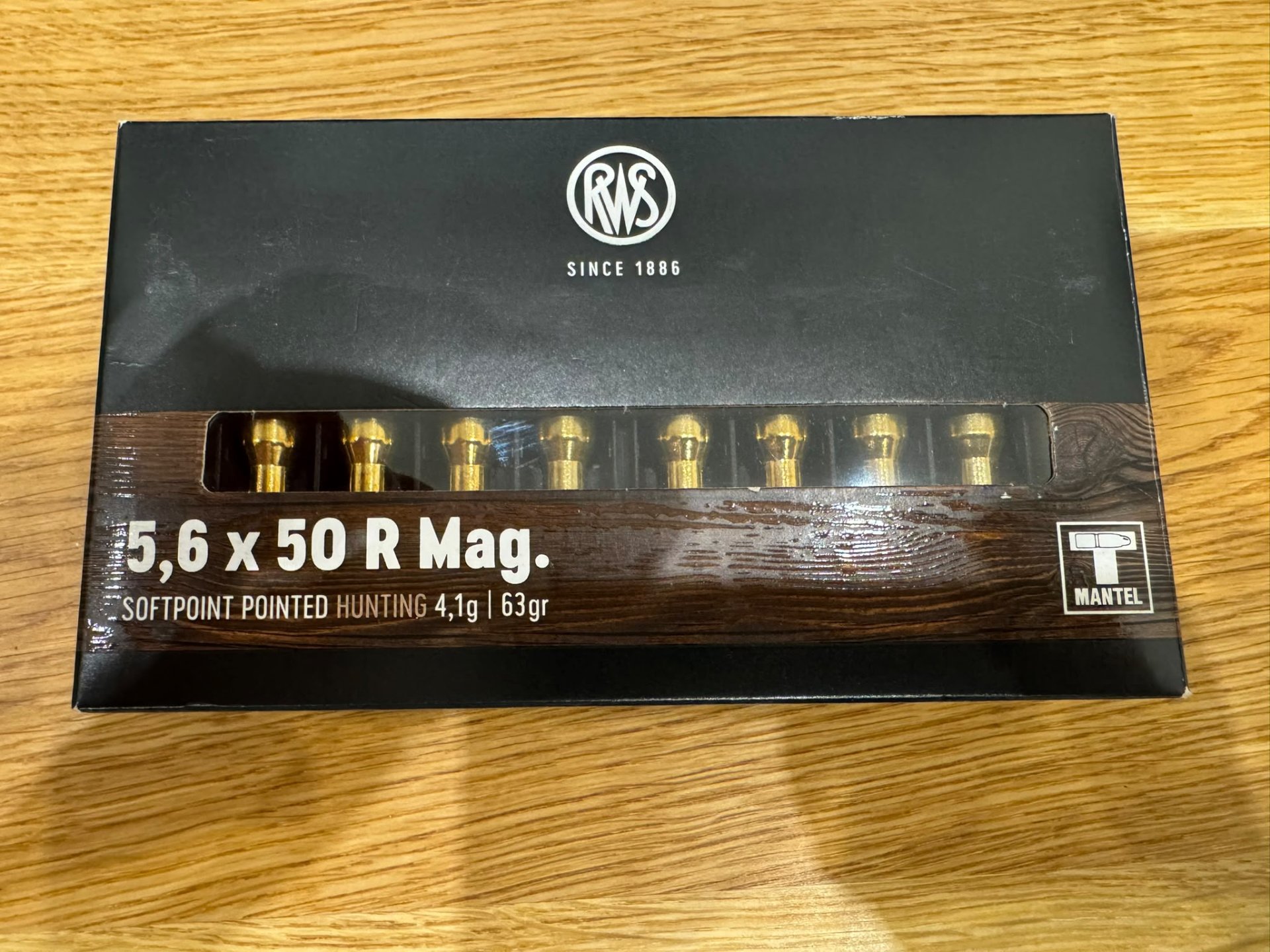 RWS Softpoint 5,6x50R Mag. 4,1g / 63gr 50 Schuss + Leere Hülsen – Bild 1