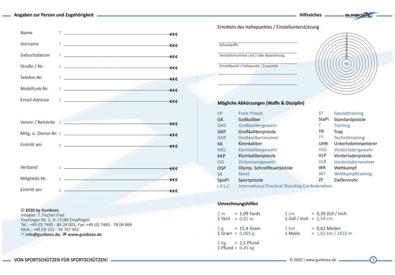 Schießbuch Waffendesign für Sportschützen und Behörden / Neuware – nuotrauka 2