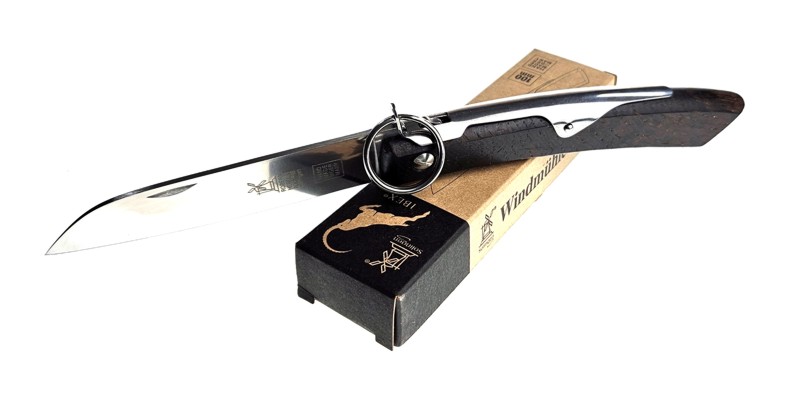 Taschenmesser, Windmühlenmesser, IBEX mit Ratchet-Lock, Räucher-Eiche, Holster – 3. kép