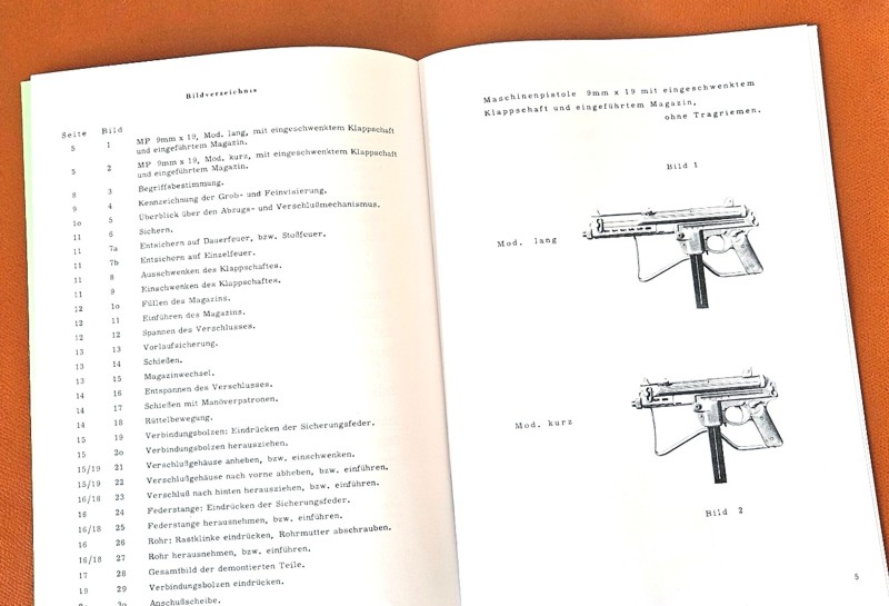 Nachdruck, Walther, Maschinenpistole 9mmx19 mit Klappschaft, Mod. Lang und Mod. Kurz – Bild 2