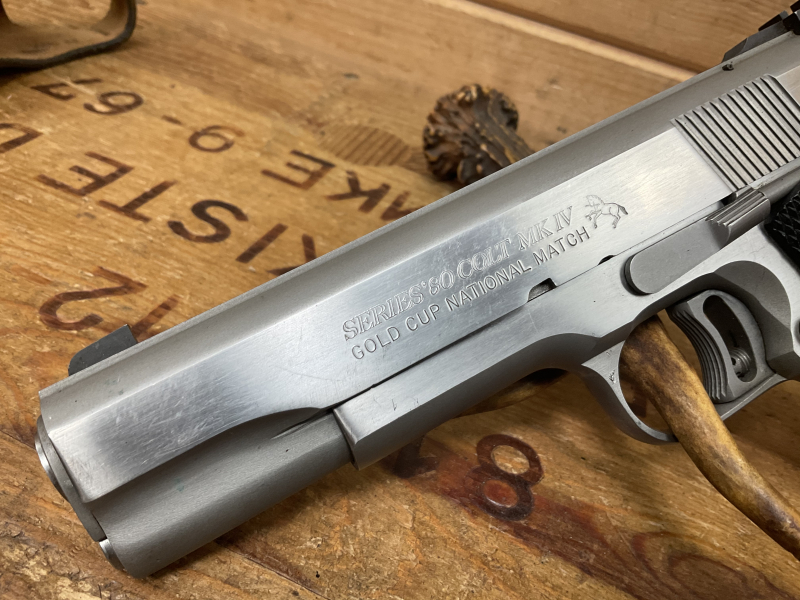 SLP Series 80 COLT MK IV Gold Cup National Match, Kal..45ACP, mit Holster, guter Zustand!!! – Bild 2