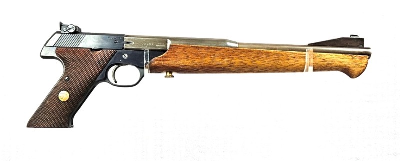 Sportpistole, High Standard, 103 Olympic, Mündungsgewinde, 12" Austauschlauf, .22lr – Bild 4