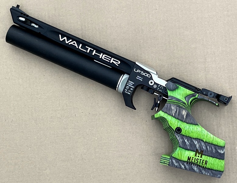 PRESSLUFTPISTOLE WALTHER LP500 EXPERT "GREEN PEPPER" - 1 X Alu-Kartusche – Bild 2