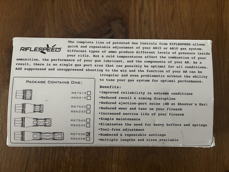 AR-15 AR-10 Riflespeed einst. Gasblock 0,75“ AR15 AR10 – imagen 2