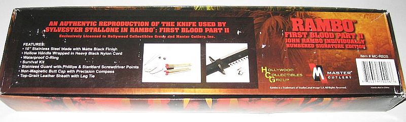 RAMBO Messer First Blood Part II John J. Rambo Individually Numbered Signature Edition Neu/Ovp – imaginea 2
